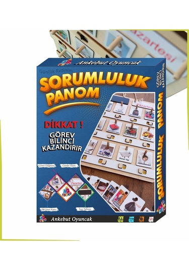 Ankebut Montessori Büyük Boy Sorumluluk Alma Beceri Ve Görev Tabl