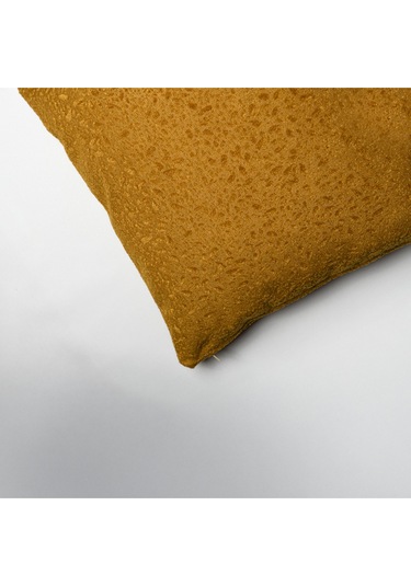 Sezyon Yuna Desenli 45x45 Hardal Kırlent Kılıfı Hardal