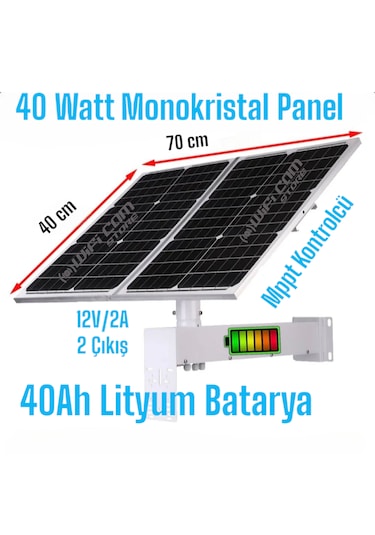 Lityum Bataryalı Güneş Panel Seti