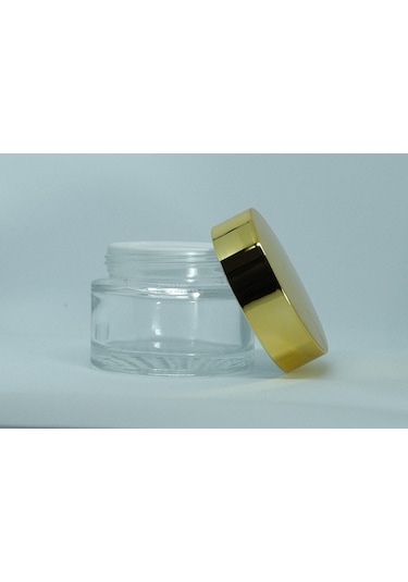 Krem Kutusu 50 ML 20 Adet Şeffaf Sarı Kapaklı Kavanoz