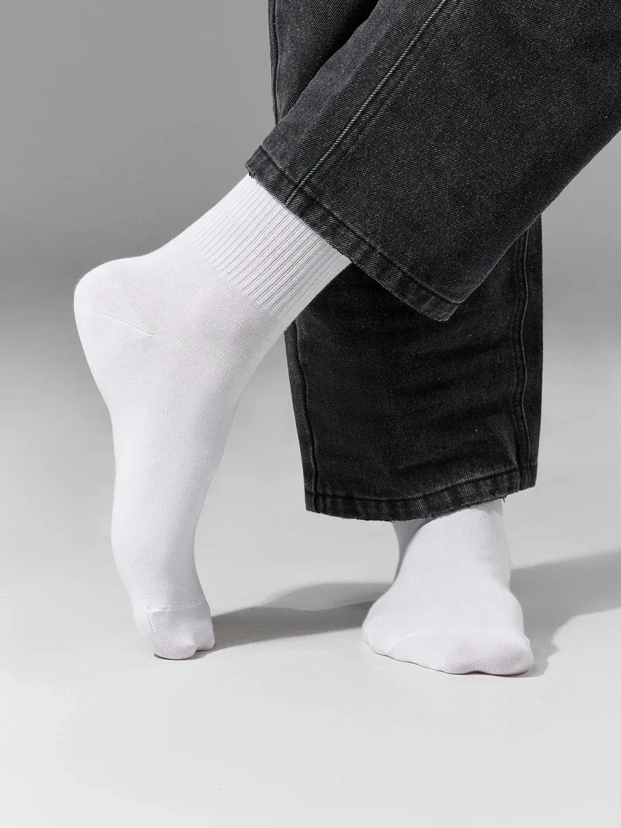 Mark Formelle Yüksek Düz Çubuklu Çorap Seti - 3 Adet. 37338940 Beyaz