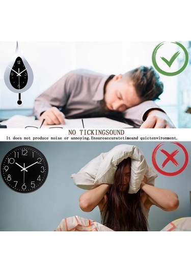 Sessiz Duvar Saatleri - 20.4 Su Damlası Tasarımlı Akrilik Salıncaklı Saat Mutfak Ofisi İçin B Diğer