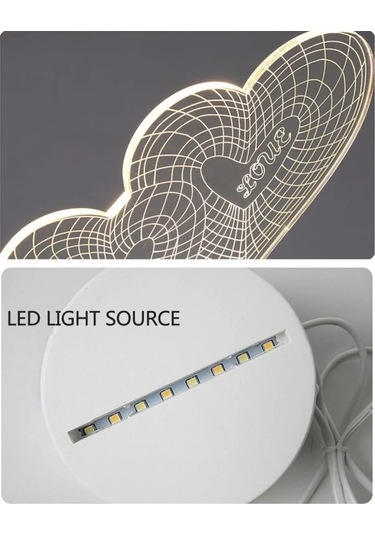 Willowhaven Çocuklar İçin Sevimli 3d Usb Şarj Lambası, Canlı Kazınmış Gece Lambası Beyaz Beyaz