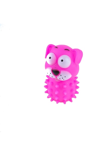 Köpek Oyuncağı Vinil Sesli Köpek Sesli Eğlenceli Pembe Tırtıklı
