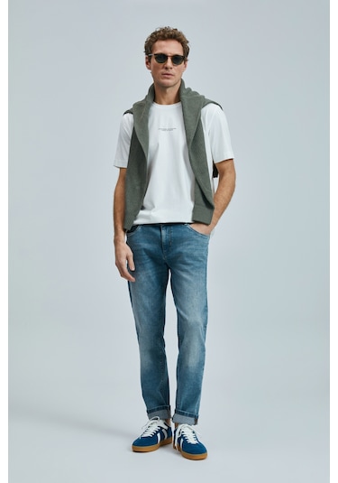 Lufian Nessıo Smart Jean Erkek Pantolon Slim Fit Mavi Mavi 111200191100300 Mavi