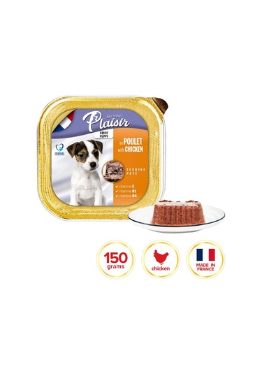 Plaisir Tavuklu Etli Pate Konserve Yavru Köpek Maması 150 G