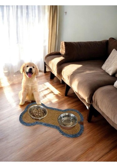 Kedi, Köpek Evcil Hayvan Mama Matı, Paspası - Kahverengi