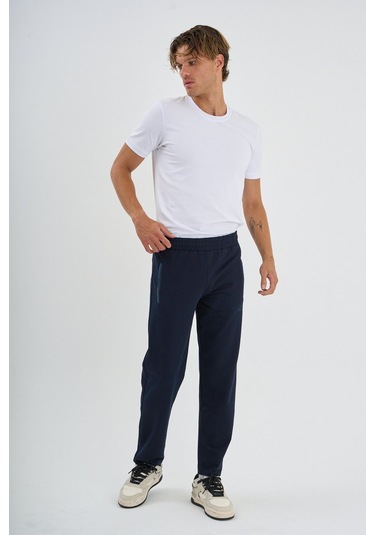 Shooter Sportswear Erkek Antrasit Eşofman Altı Nefes Alabilir Regular Kalıp Lastikli Ayarlanabilir Bel Lacivert