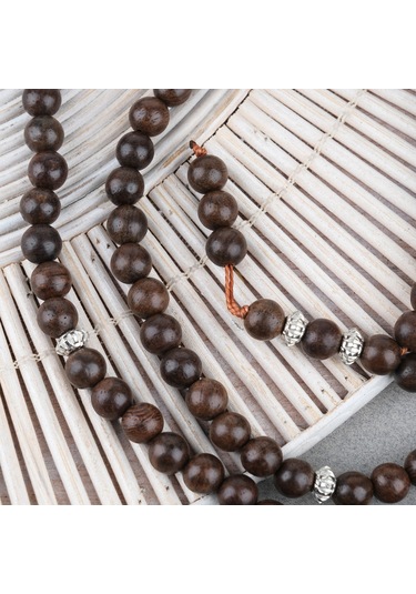 Yılan Ağacı 99luk Küre Kesim 8mm Namaz Tesbihi Kahverengi