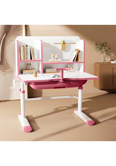Sakura Yükseklik Ayarlı Çocuk Çalışma Masası Pembe