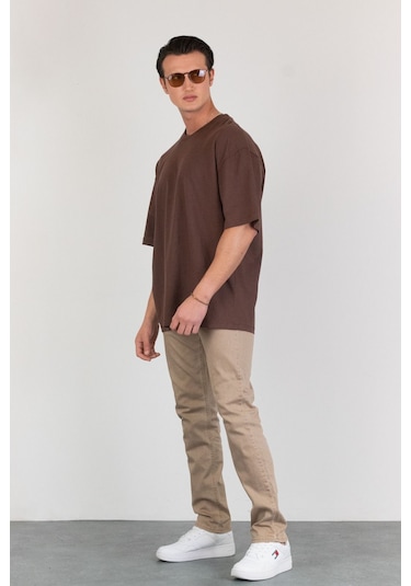 HLT Jeans Erkek Esnek Likralı Jeans Pantolon - Bej