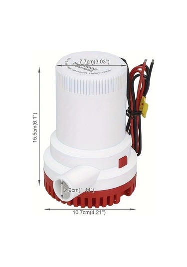 Honeybeeshop 24v 1500gph 12v 24v Otomatik Drenaj Pompası 1500gph 2000gph Elektrikli Denizaltı Su Pompası Tekne Sump Pompası Abs Malzemeli