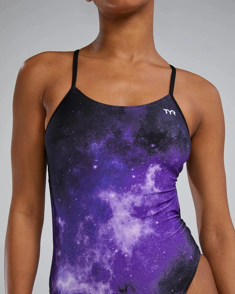 Tyr Durafast Elite Cutoutfit Kadın Mayo - Starborne Mor