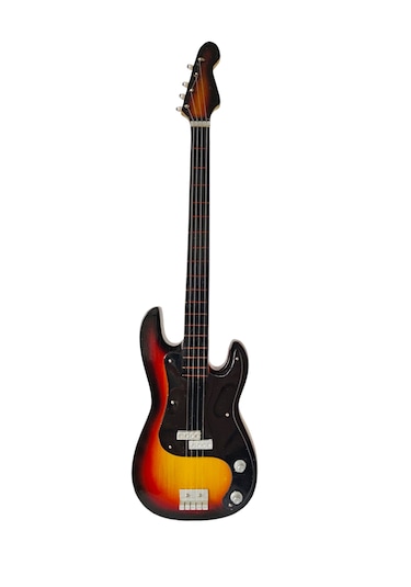 El Yapımı 1/4 Ölçek Minyatür Elektro Bas Gitar Fender Precision S