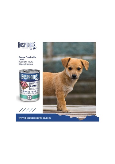 Bosphorus Kuzu Etli Yavru Köpek Konserve Maması 48 X 415 Gr Parça Etli