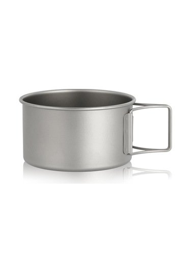 Açık Kamp Yürüyüş İçin Lixada Titanyum Kase Katlanır Kolları Akşam Yemeği Gıda Kabı M - 550ml Çok Renkli