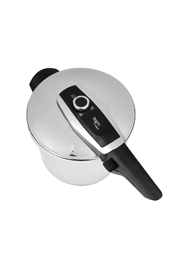 Leggno Procook Quick 6 LT + 4 LT Düdüklü Tencere Seti Gümüş - Siyah