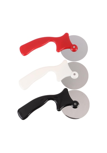 Siyah Paslanmaz Çelik Jant Pizza Kesici Pizza Aracı Mutfak Aksesuarları