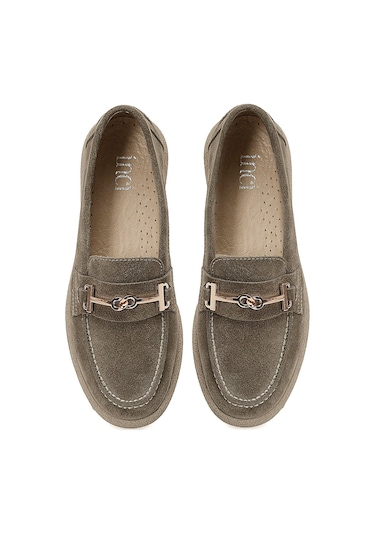 İnci A102042096 5f August 5pr Kadın Hakiki Deri Loafer Ayakkabı Vizon Vizon