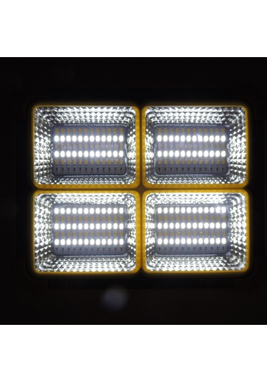 Güneş Enerjili İkaz Lambalı Portatif Led Projektör 100 Watt