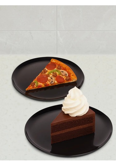 Gred Tekrar Kullanılabilir 10 Adet Plastik Tabaklar 422290749 Siyah