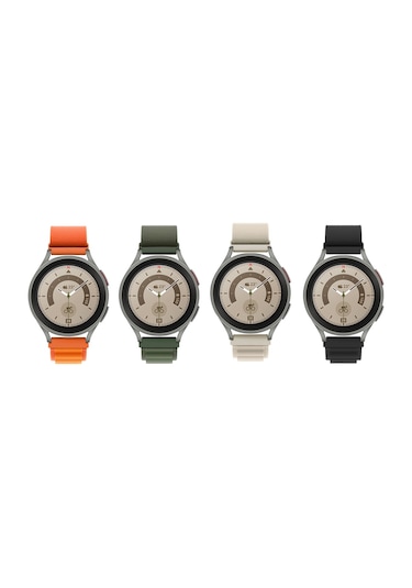 Galaxy Watch 42mm Uyumlu Krd-74 20mm Hasır Zore Kordon-siyah