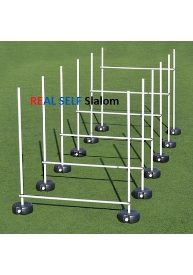 Slalom Seti 12'li Takım Real Self Beyaz - Siyah
