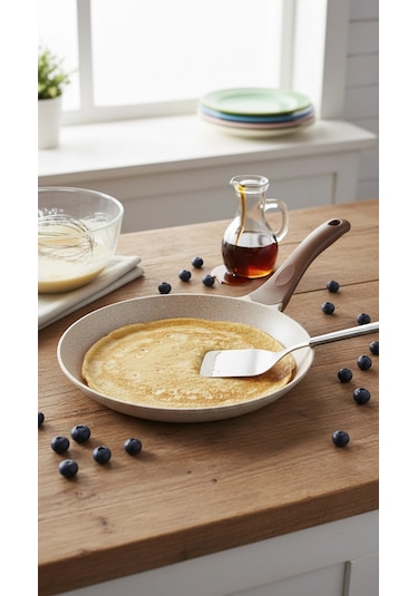 Thermoad Granit Döküm Krep Tava 26 Cm Vizon Renkli