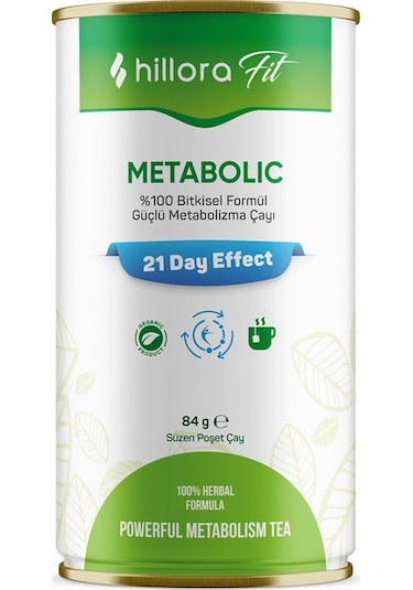 Hillora Fit Metabolic %100 Bitkisel Formül Çayı 84 G
