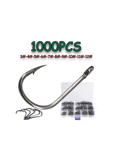 1000 Parça Kutulu Balık Oltası Seti Yüksek Karbon Çelik Balıkçılık Araçlar