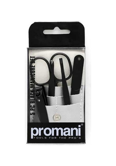 Promani PR-115 Manikür Seti 5 Parça Siyah