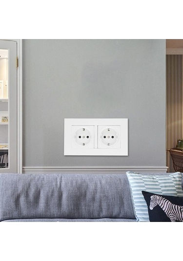 Pazly Usb'li Suntek Priz Paneli Duvar Çıkışlı Çift Ab Kl