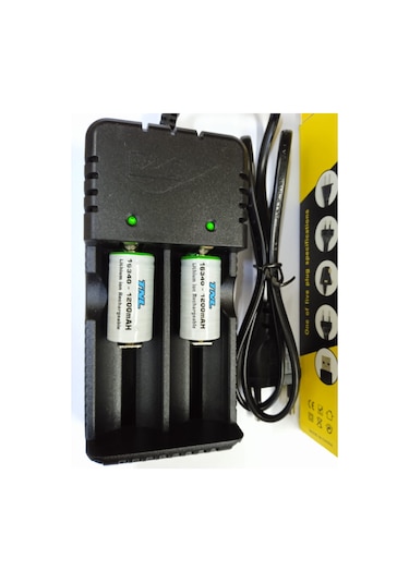 Cr 123A Pil Şarj Aleti1200 Mah Şarjlı Pil