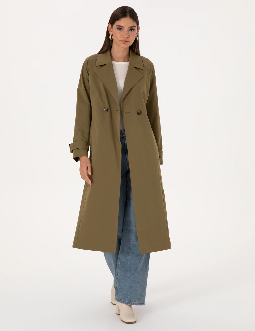 Pierre Cardin Kadın Haki Trençkot 50314043-vr027 Haki