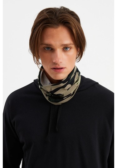 Erkek 4 Fonksiyonlu Koruyucu Pamuklu, Esnek, Terletmez, Bandana, Boyunluk, Maske - Tek Ebat / Kamuflaj Kamuflaj