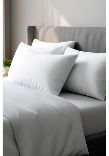 Niron 2 Li Silikon Yastık Seti 50x70 Cm, 700 Gr, Mikrofiber Kumaş, Yumuşak Destek Beyaz