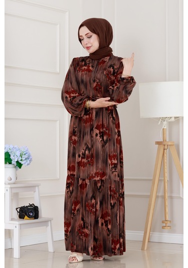 Beli Tünelli Hera Viscon Elbise-siyah-5311 Siyah