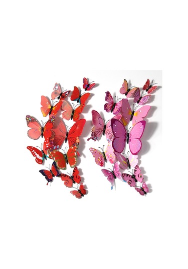 Xiyyadms 3d Kelebek Duvar Çıkartması - Dekoratif Ev Süsü, Çocuk Odası Ve Yatak Odası İçin Dayanıklı Dıy Aksesuar Diğer