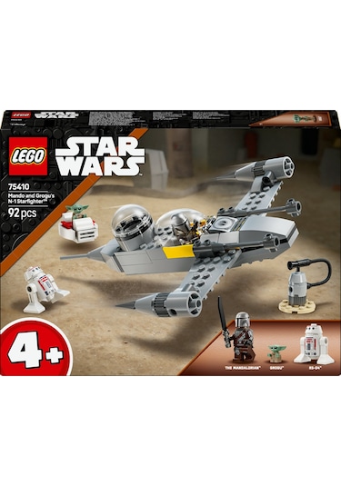 LEGO® Star Wars: The Mandalorian™ Mando ve Grogu’nun N-1 Starfighter™’ı 75410 - 4 Yaş ve Üzeri Yaratıcı Oyuncak Yapım Seti (92 Parça)
