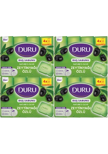 Duru Natural Olive Duş Sabunu Zeytinyağı Özlü 4 x 150 G