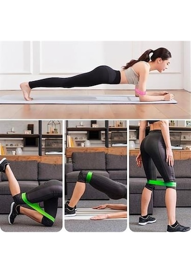 Buffer 5li Egzersiz Direnç Bant Seti Pilates Crossfit Ekipmanları