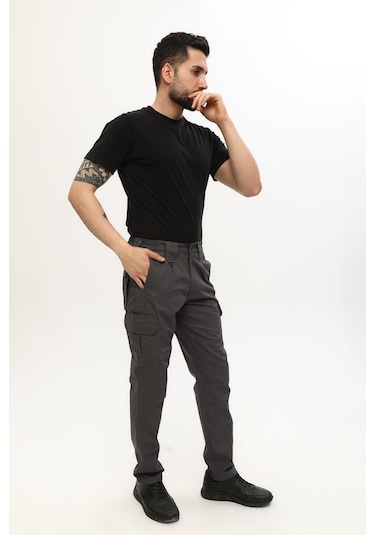 Uniprom Tokyo Model Outdoor Taktical Pantolon, Taktik Pantolon, Ripstop Kumaş Gri