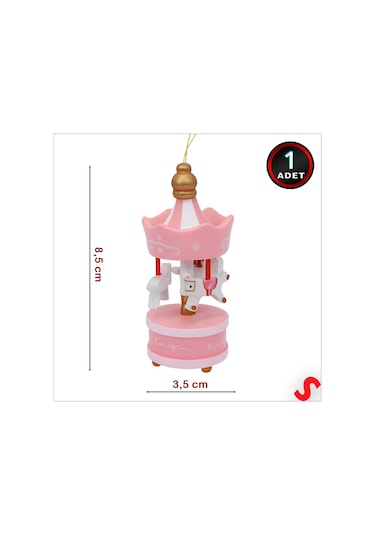 Mini Pembe Atlı Karınca, 8,5cm X 3,5cm - 1 Adet