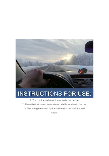 Dianziye Siyah Mini Araba Camu Buz Ve Kar Temizleyici - Hızlı İşleyen, Taşınabilir Plastik Aracı Buz Çözücü Aleti