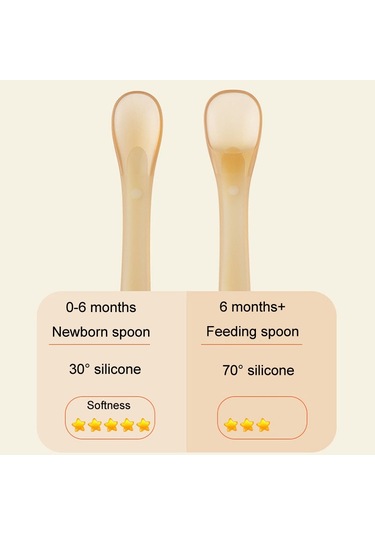 Sones Bebek Silikon Kaşık Bebek Silikon Beslenme Kaşığı Yumuşak Çocuk Sofra Takımı, Özellikler: Kutulu