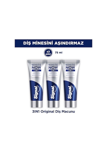 Signal White Now Diş Macunu 3 İn 1 Original 75 Ml X3