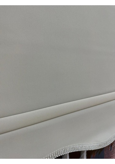 Mat Krem Dilimli Stor Perde Krem