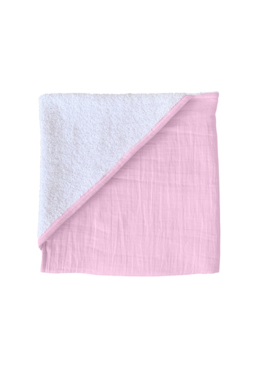 %100pamuk Kapşonlu Bebek Çocuk Banyo Havlusu Çift Yönlü P-beyaz