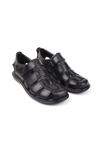 Castle Black 8520 Ortopedik Hakiki Deri Erkek Sandalet Ayakkabı 001