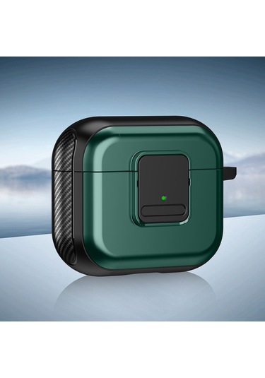Airpods Uyumlu İçin 3 Tpu + Pc Kablosuz Kulaklık Kılıfı Manyetik Anahtarlı Yeşil